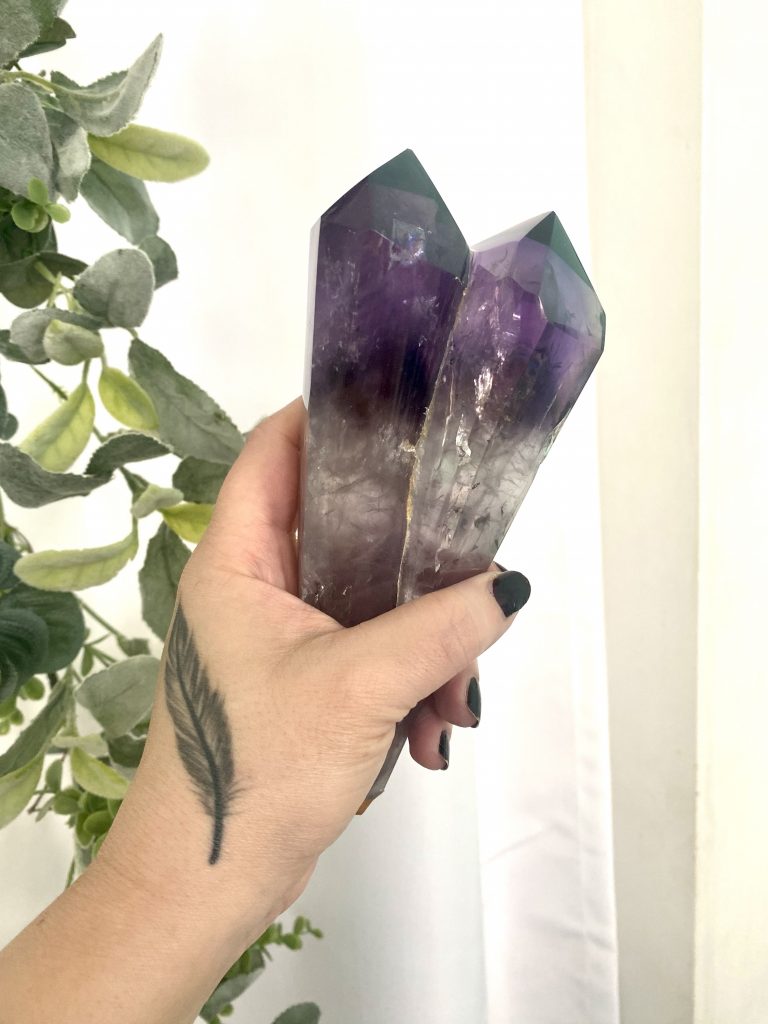 Analita the amethyst double wand